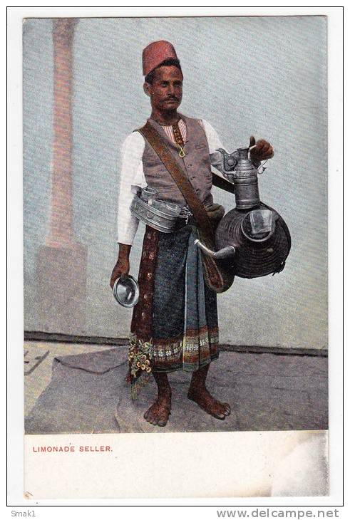 AFRICA EGYPT LEMONADE SELLER LICHTENSTERN & HARARI CAIRO Nr. 74 OLD POSTCARD - Other & Unclassified