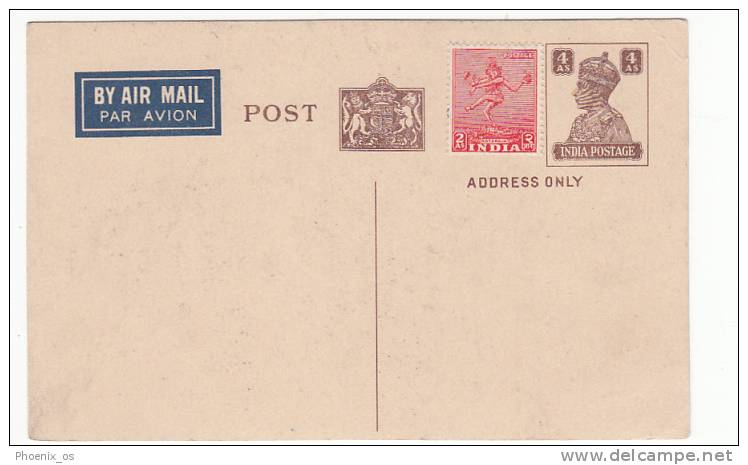 INDIA - Carte Postale, Postal Card, Year 1954, No Circulated, Air Mail - Covers & Documents