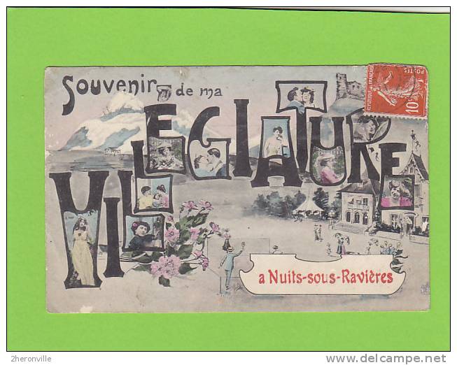 CPA -  89 - NUITS SOUS RAVIERES  - Carte Fantaisie  -Souvenir De Ma Villégiature à Nuits Sous Ravières - Autres & Non Classés