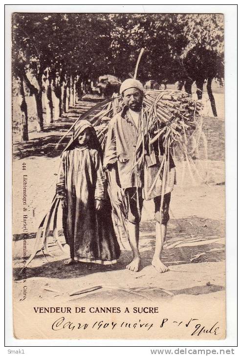 AFRICA EGYPT SELLER SUGAR CANE L&H CAIRO Nr. 444 OLD POSTCARD - Other & Unclassified