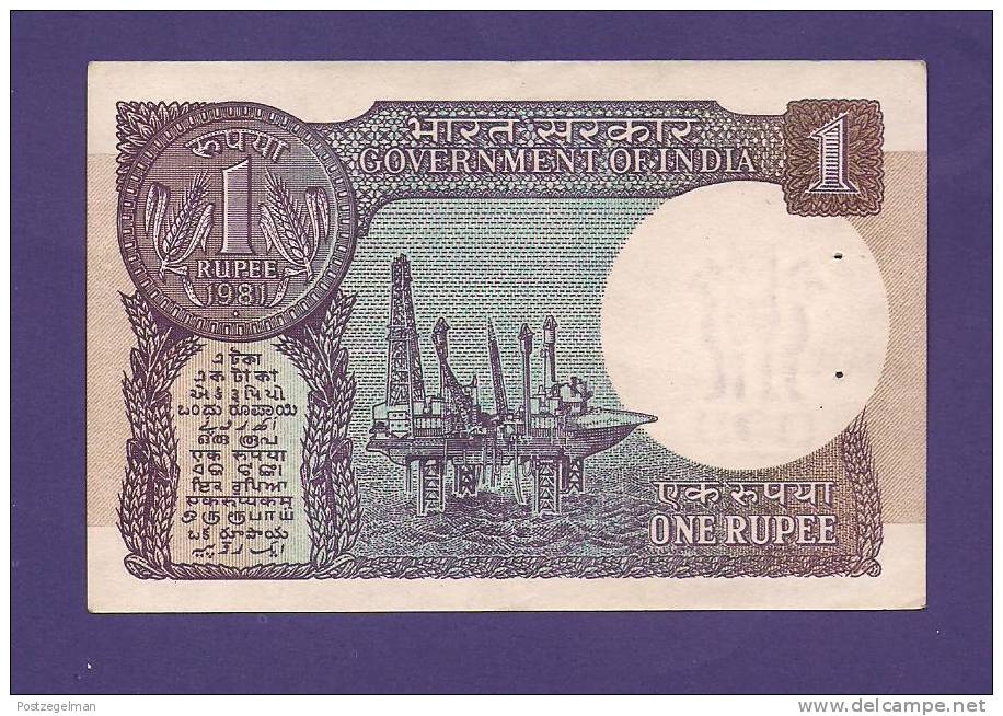 INDIA 1980,  Banknote, USED VF, 1 Rupee Signed Malhotra  Km 78a - India