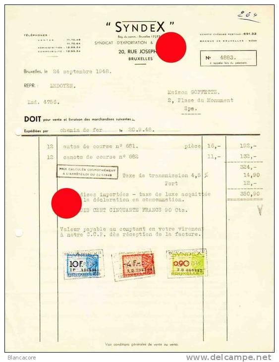 SYNDEX à BRUXELLES RUE JOSEPH II - 1900 – 1949