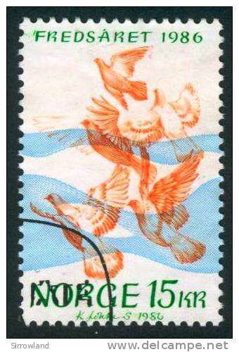 Norwegen  1986  Intern. Jahr Des Friedens  (1 Gest. (used) Kpl. )  Mi: 960 (0,80 EUR) - Used Stamps