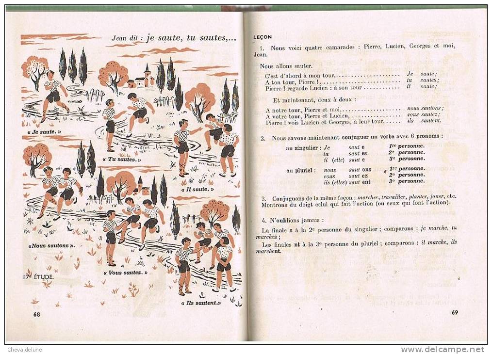 LIVRE SCOLAIRE : H. MIGNOT : INITIATION A NOTRE LANGUE COURS ELEMENTAIRE ILLUSTRATIONS DE HELENE POIRIE  1946 - 6-12 Years Old