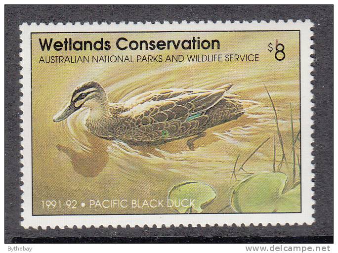 Australia MNH 1991-92 $8 Pacific Black Duck Wetlands Conservation Stamp - Werbemarken, Vignetten