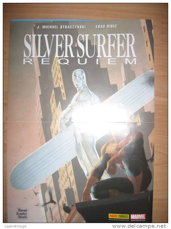 Affiche STRACZYNSKI RIBIC Silver Surfer Requiem Panini Comics 2008 - Affiches & Offsets