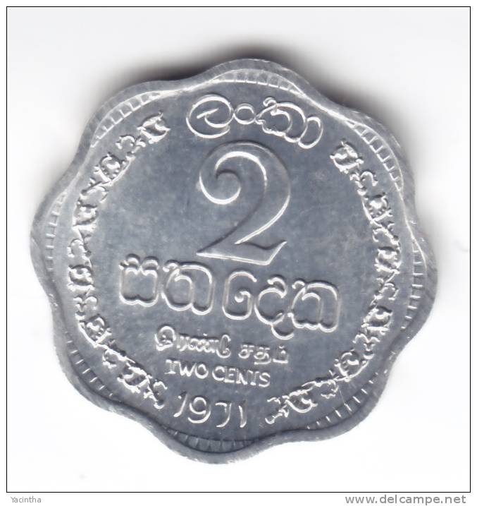 @Y@   Sri Lanka / Ceylon  2 Cents 1971 UNC   (C112) - Sri Lanka