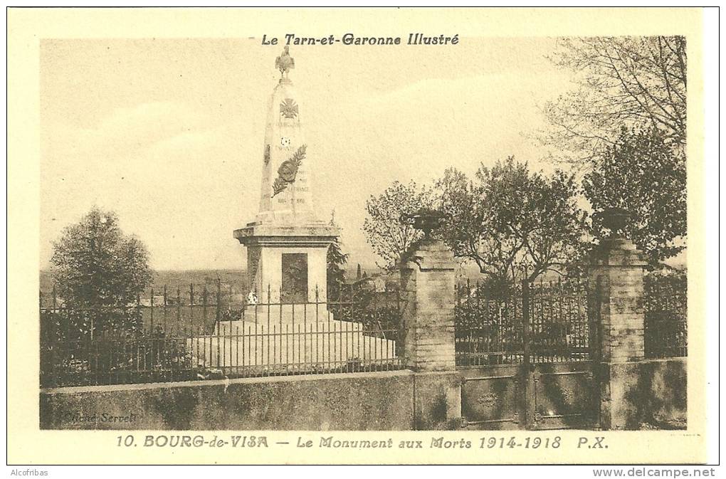 82 CPA Bourg De Visa Monument Aux Morts 1914 1918 - Bourg De Visa