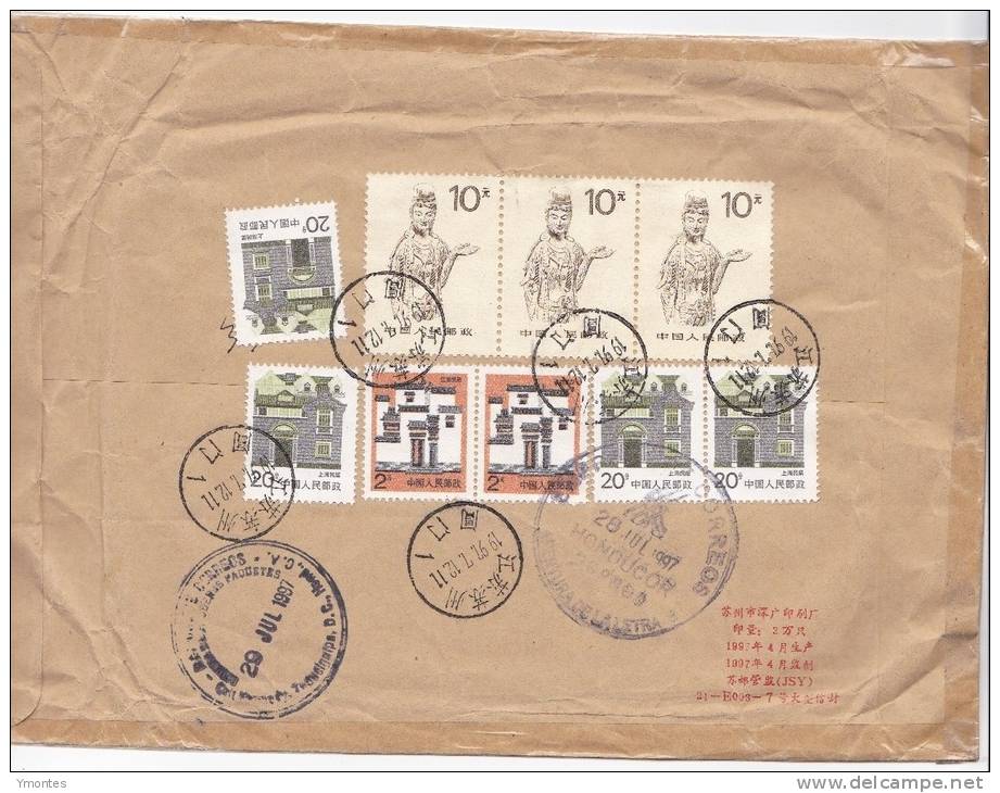 Cover China To Honduras 1997 - Lettres & Documents