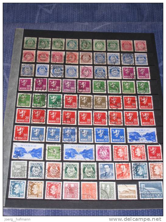 Norwegen Norge Norway Small Collection Old Modern Kleine Sammlung Bedarf Gestempelt 0 Used 157 Marken Stamps - Verzamelingen