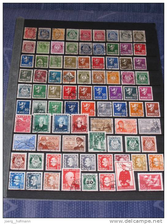 Norwegen Norge Norway Small Collection Old Modern Kleine Sammlung Bedarf Gestempelt 0 Used 168 Marken Stamps - Verzamelingen