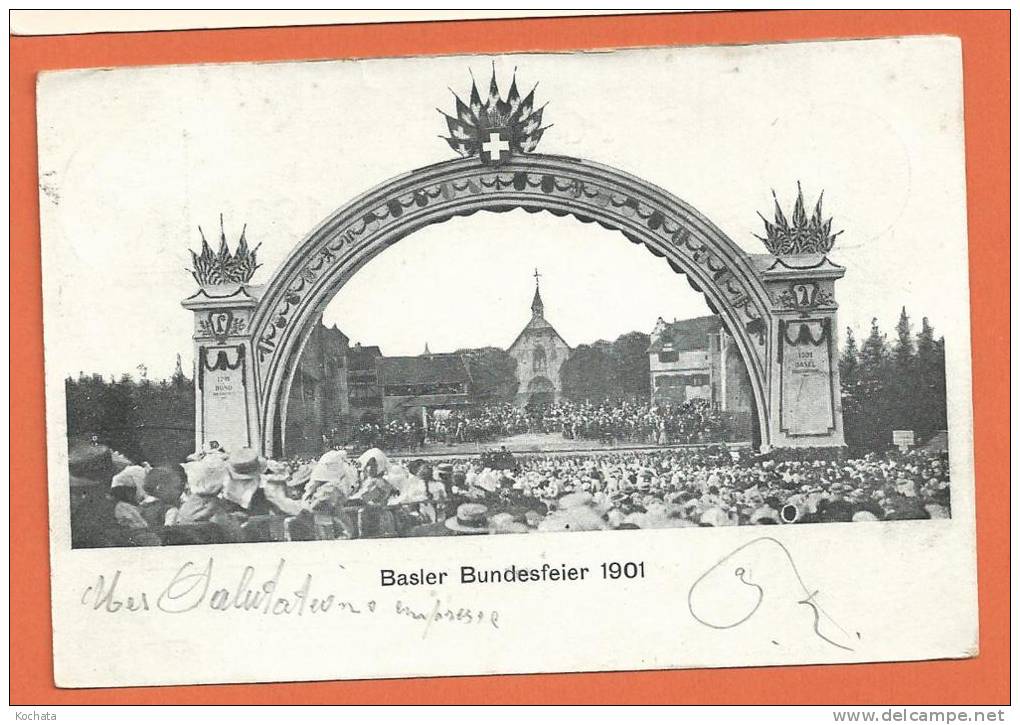 R270, Basler Bundesfeier 1901, Précurseur, Circulée 1901 - Otros & Sin Clasificación