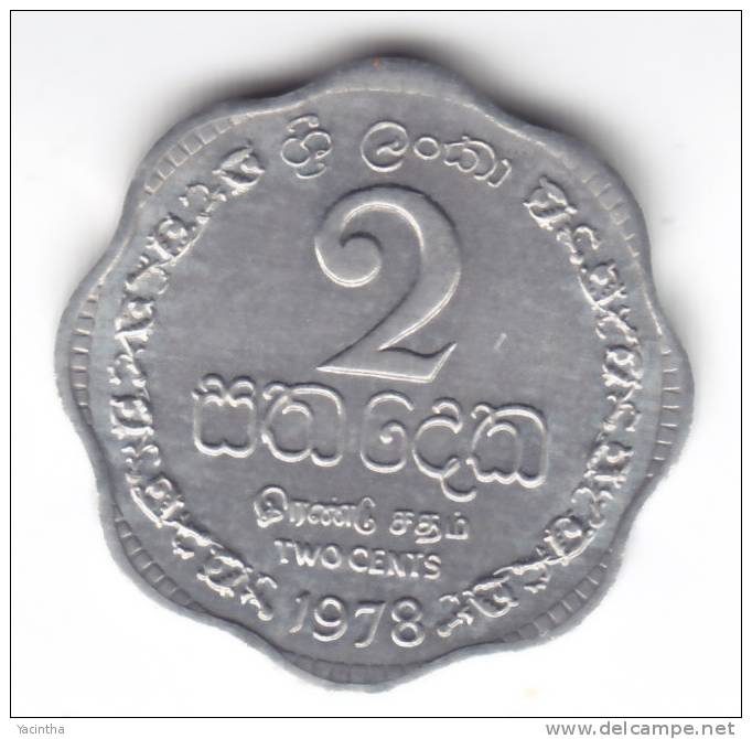 @Y@    Sri Lanka / Ceylon  2 Cents 1978  (C69) - Sri Lanka