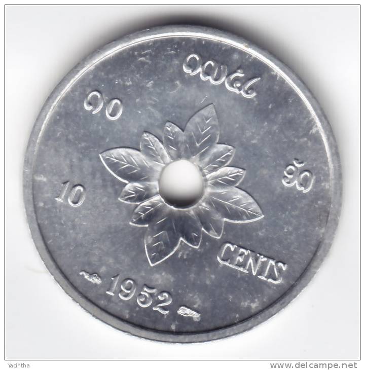 @Y@    Laos  10 Cent 1952 UNC   (C77) - Laos