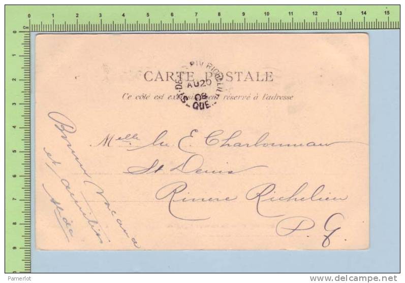 Canada Scott #97- Plate Block(imprint) Broken "É" In Quebec And Vertical Hairline Between Champlain & Quebec 4 Scans - Lettres & Documents