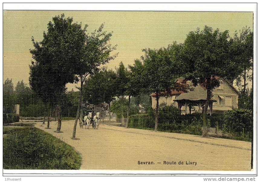 Carte Postale Ancienne Sevran - Route De Livry - Sevran