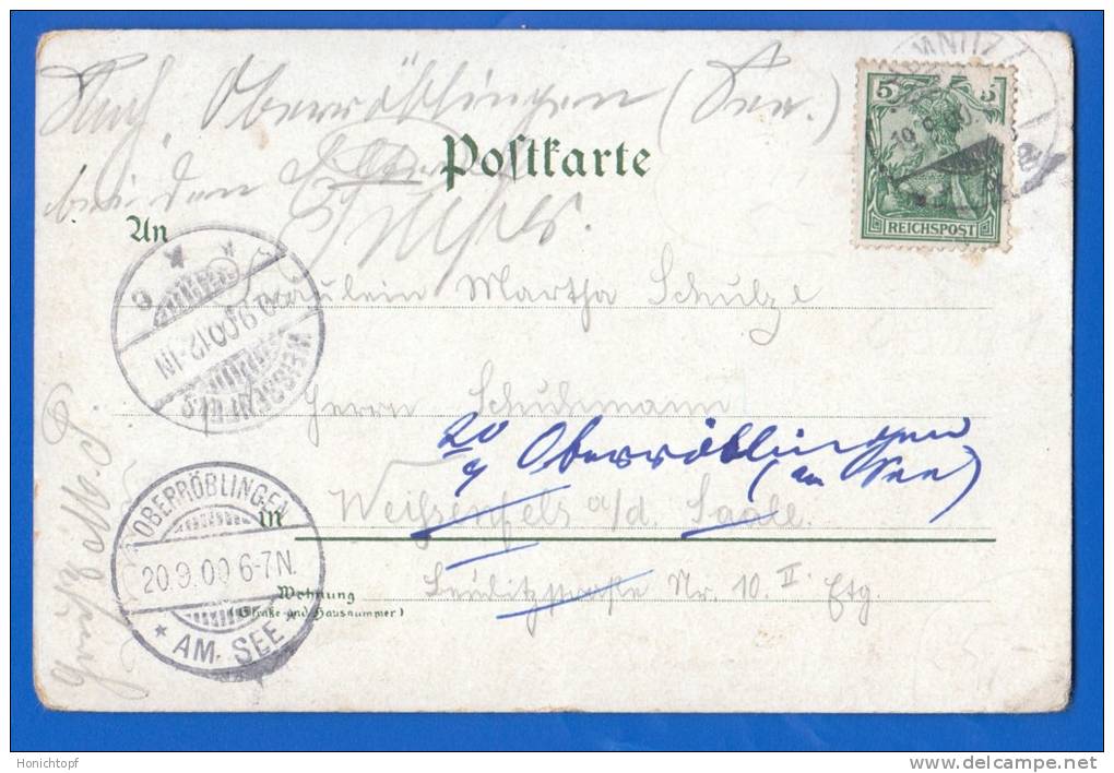 Deutschland; Chemnitz; Kassberg Ausfahrt Mit Gymnasium; 1900; Gruss Aus AK - Chemnitz