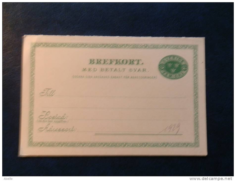 A1929BREFKORT MED BETALT SVAR   XX - Postal Stationery