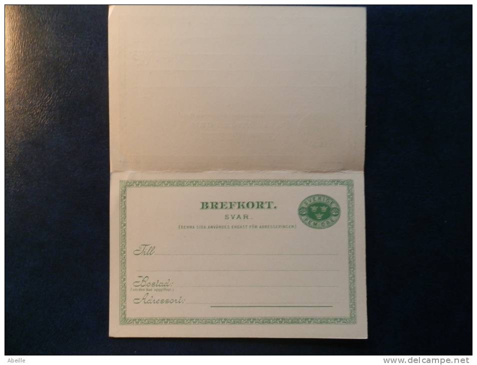 A1929BREFKORT MED BETALT SVAR   XX - Postal Stationery