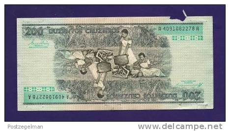 BRASIL 1981, Banknote,  USED FINE. 200 Cruzeiros Km 199 (torn) - Brazil