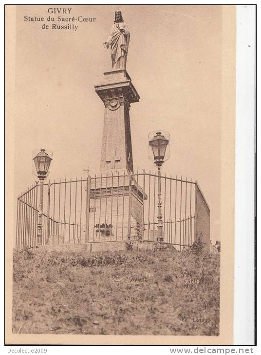 BR43424 Givry Statue Du Sacre Coeur De Russily     2  Scans - Givry En Argonne