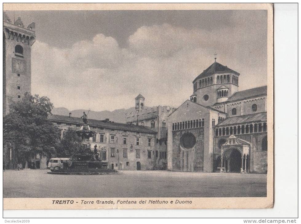 BR43495 Trento Torre Grande Fontana Del Nettuno E Duomo      2  Scans - Trento