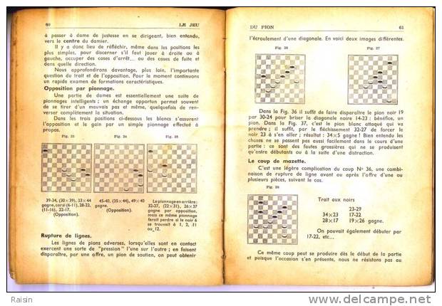 Nouvelle Académie Des Jeux  Les Dames R. Cantalupo Ed; Per "Le Triboulet" Monaco 1944 Mauvais état - Jeux De Société