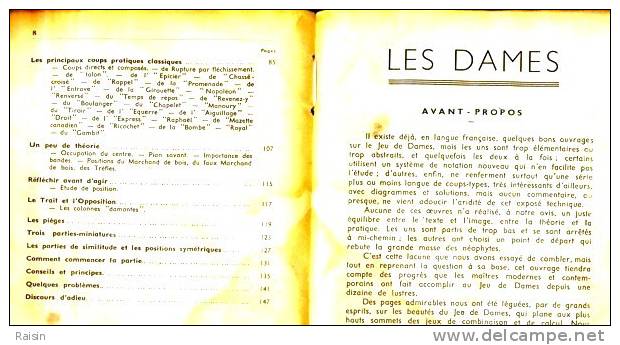 Nouvelle Académie Des Jeux  Les Dames R. Cantalupo Ed; Per "Le Triboulet" Monaco 1944 Mauvais état - Juegos De Sociedad