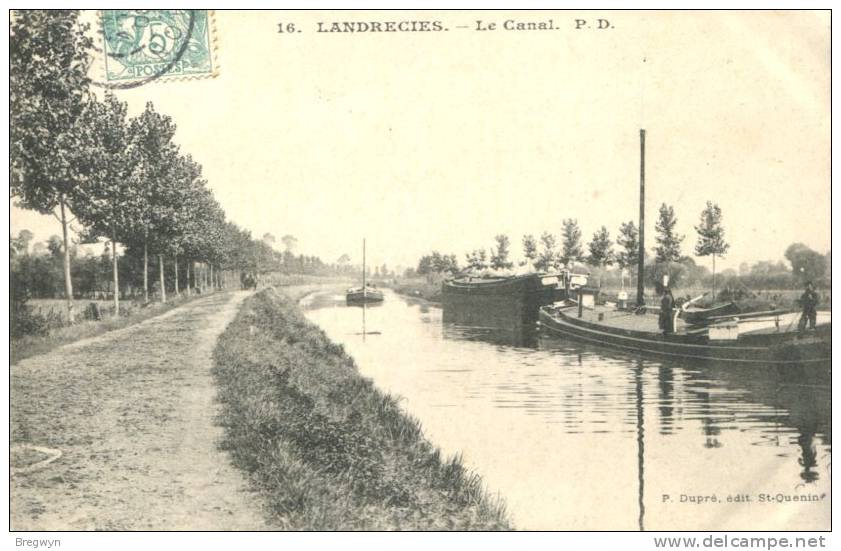 59 - CPA Landrecies - Le Canal (péniche) - Landrecies