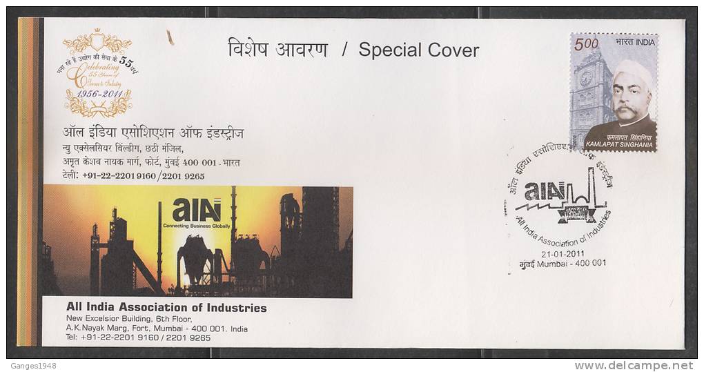 2011  All India Association Of Industries  Special Cover #  44524  Indien Inde - Storia Postale