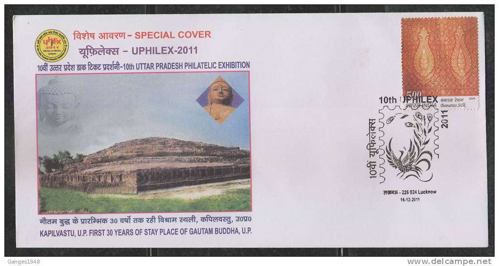 India 2011  Kapilvastu  Stay Place For 30 Years Of Gautam Buddha  Special Cover  # 44514  Inde Indien - Buddhism