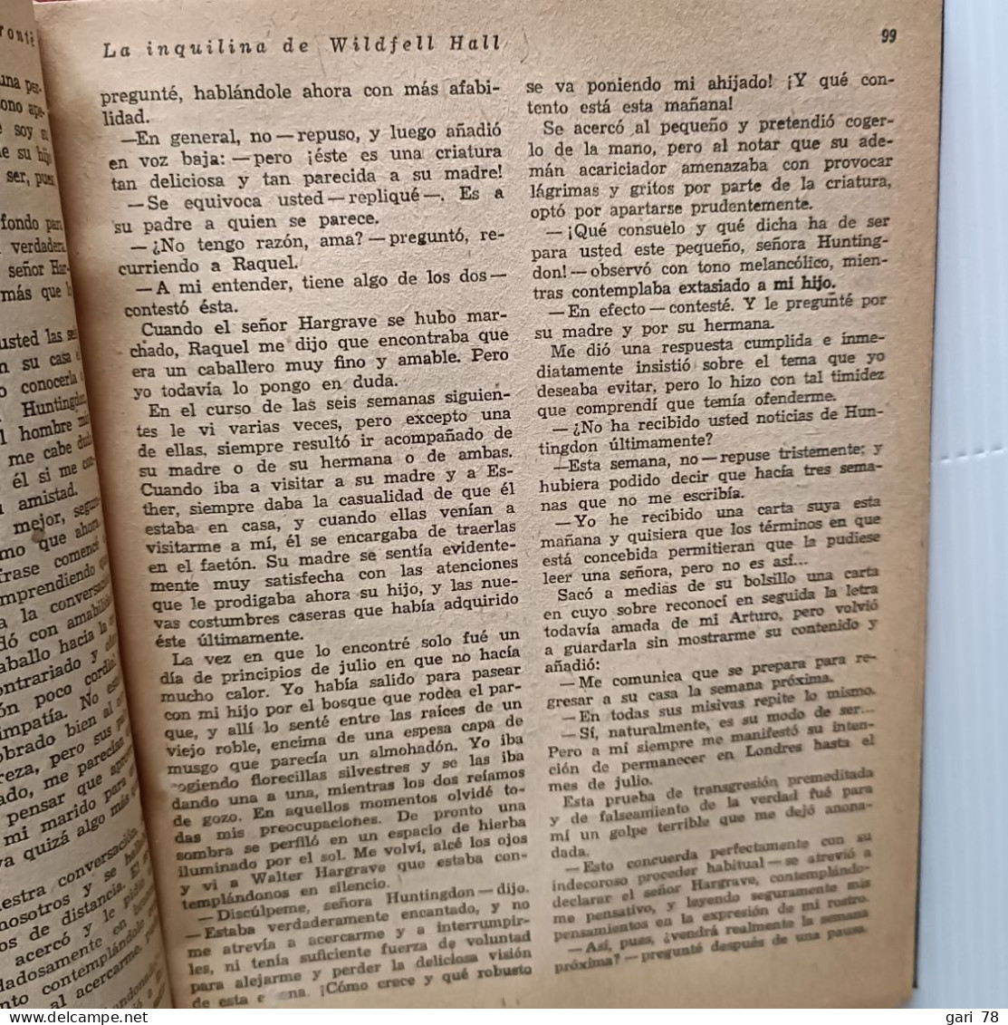 Anne BRONTE La Inquilina De Wildfell Hall - Edition De 1947 - Altri & Non Classificati