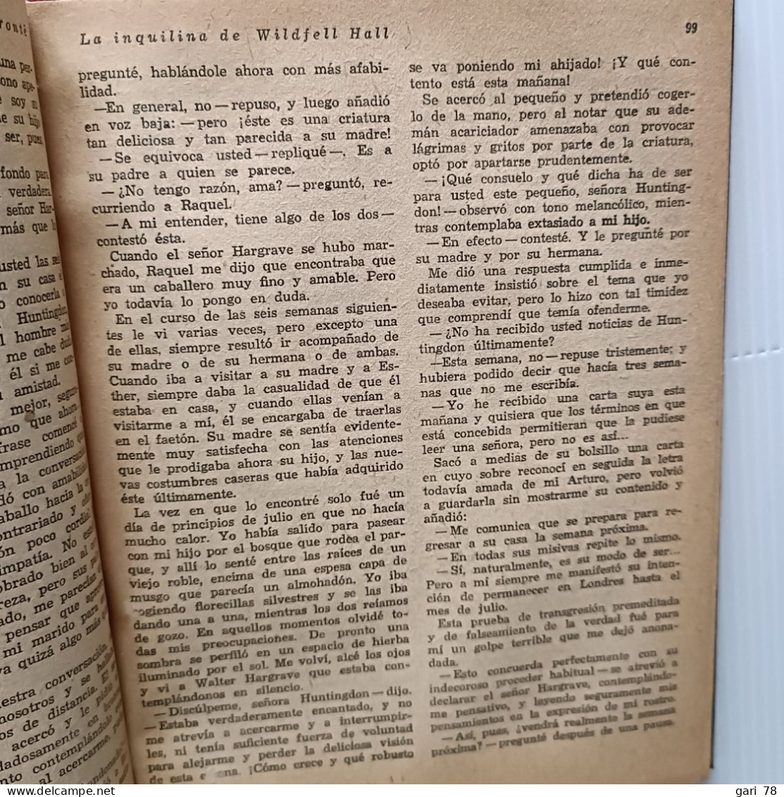 Anne BRONTE La Inquilina De Wildfell Hall - Edition De 1947 - Autres & Non Classés