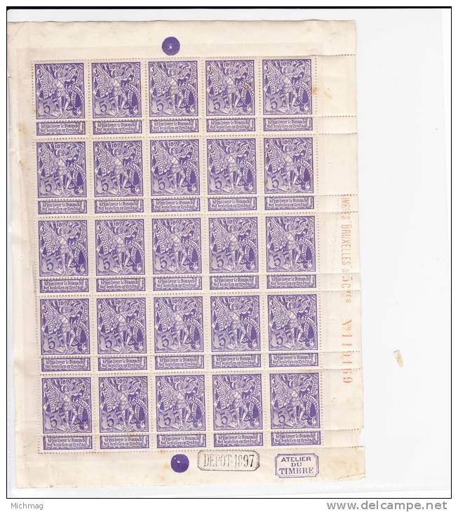 N° 71 Feuille De 25 ** Avec Variétée - 1894-1896 Tentoonstellingen