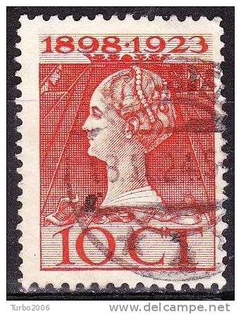 1923 Jubileumzegel 35 Cent Oranjegeel NVPH 124 C Met Romeins Langebalkstempel HEEMSTEDE 1 - Poststempels/ Marcofilie