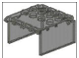Lego 2337 Pare-brise 4x4x2 Extension Canopy. Smoke - Lego System