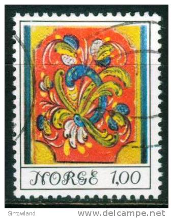 Norwegen  1974  Volkskunst - Rosenmalerei  (1 Gest. (used))  Mi: 694 (0,60 EUR) - Oblitérés