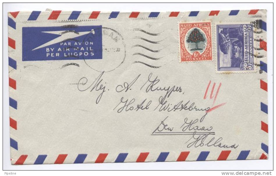 South Africa Suid Afrika Air Mail Cover Sent To Netherlands - Storia Postale