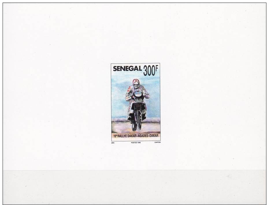 SENEGAL 1996 DAKAR RALLYE  MOTORRAD PROOF   MNH ** NEUFS CAR - Motos