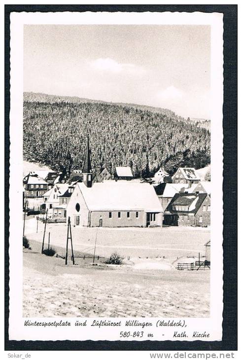 AK Willingen /Waldeck-Frankenberg, Hessen, Wintersportplatz, Kirche - Waldeck