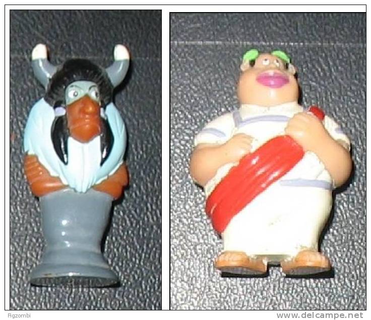 2 Figurines Asterix En Amérique Kinder - Astérix & Obélix