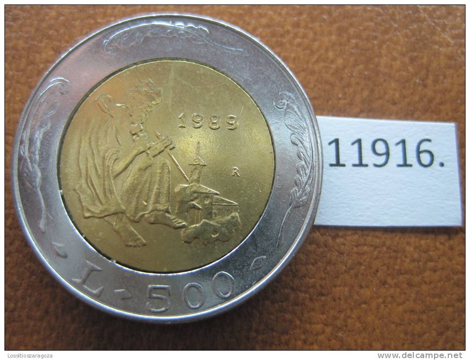 San Marino 500 Liras 1989 , Bimetalica - San Marino
