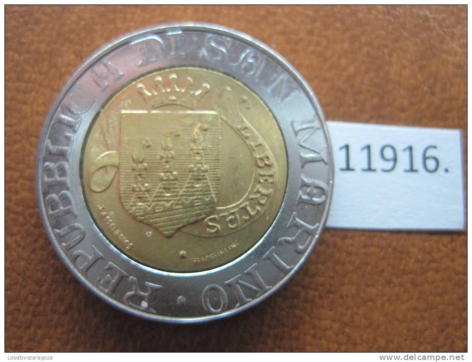 San Marino 500 Liras 1989 , Bimetalica - San Marino