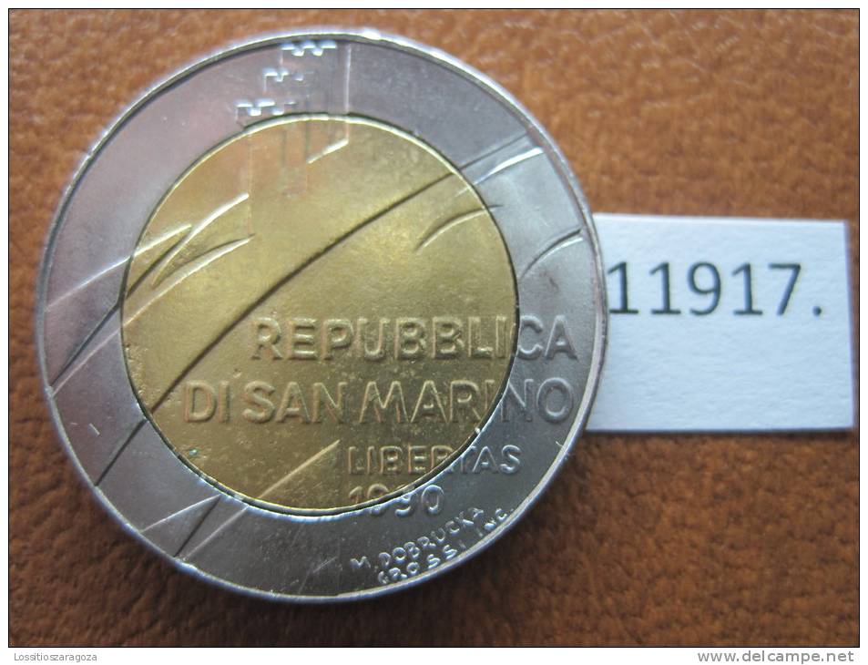 San Marino 500 Liras 1990 , Bimetalica - San Marino