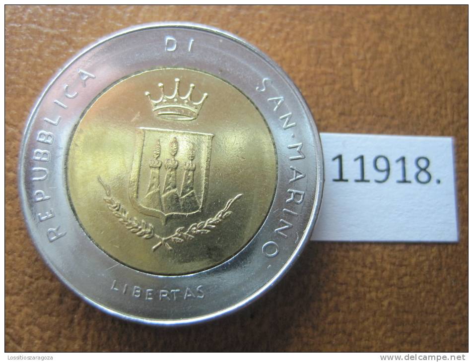 San Marino 500 Liras 1983 , Bimetalica - San Marino