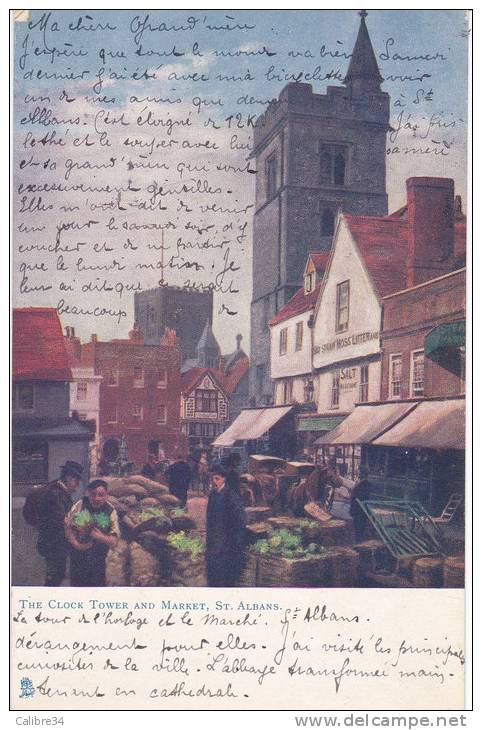 SAINT ALBANS The Clock Tower And Market (1904) - Hertfordshire