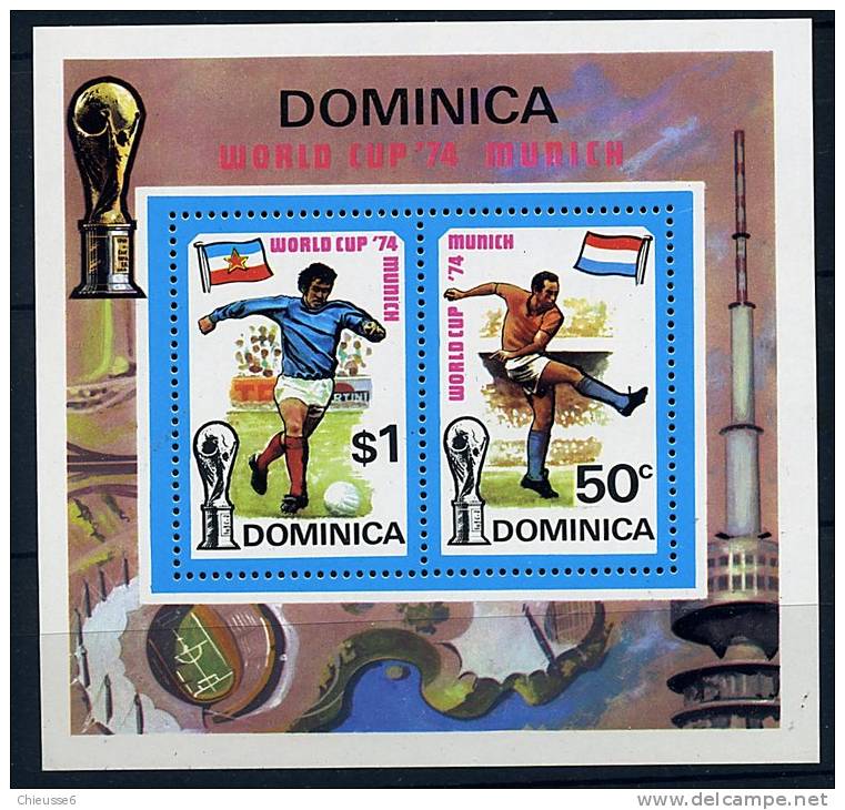 Dominique ** Bloc N° 25 - Coupe Du Monde De Foot à Munich - Dominica (1978-...)