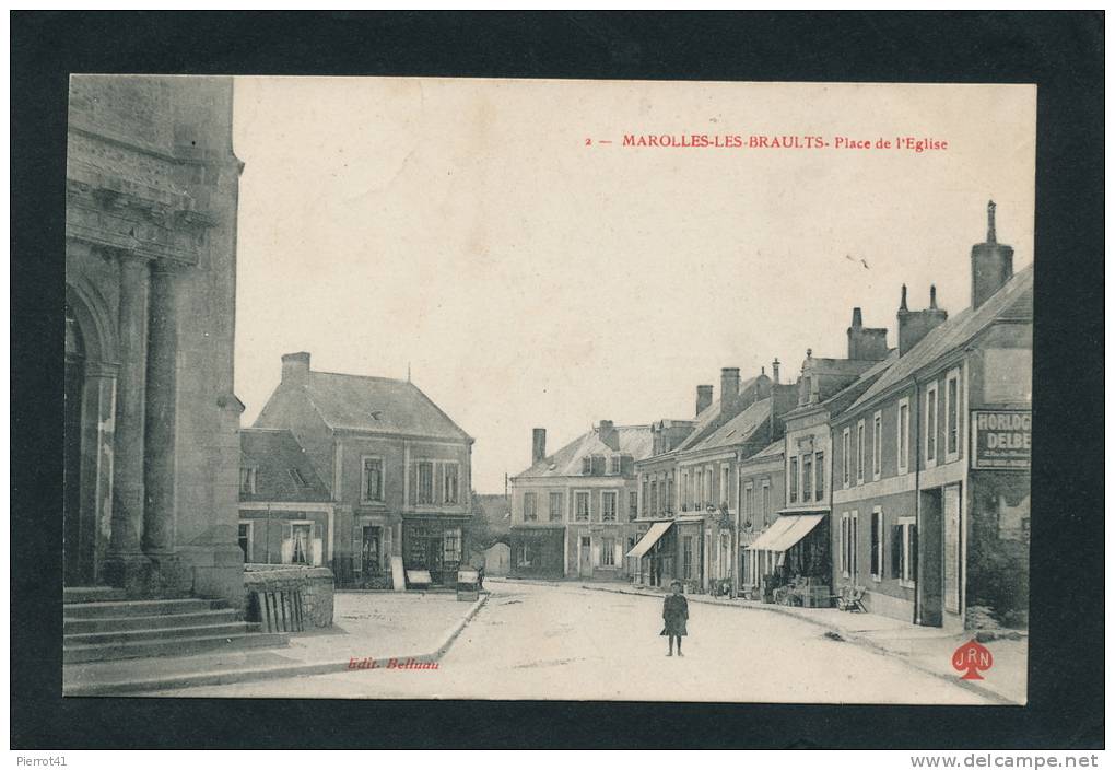 MAROLLES LES BRAULTS - Place De L'Eglise (animation) - Marolles-les-Braults