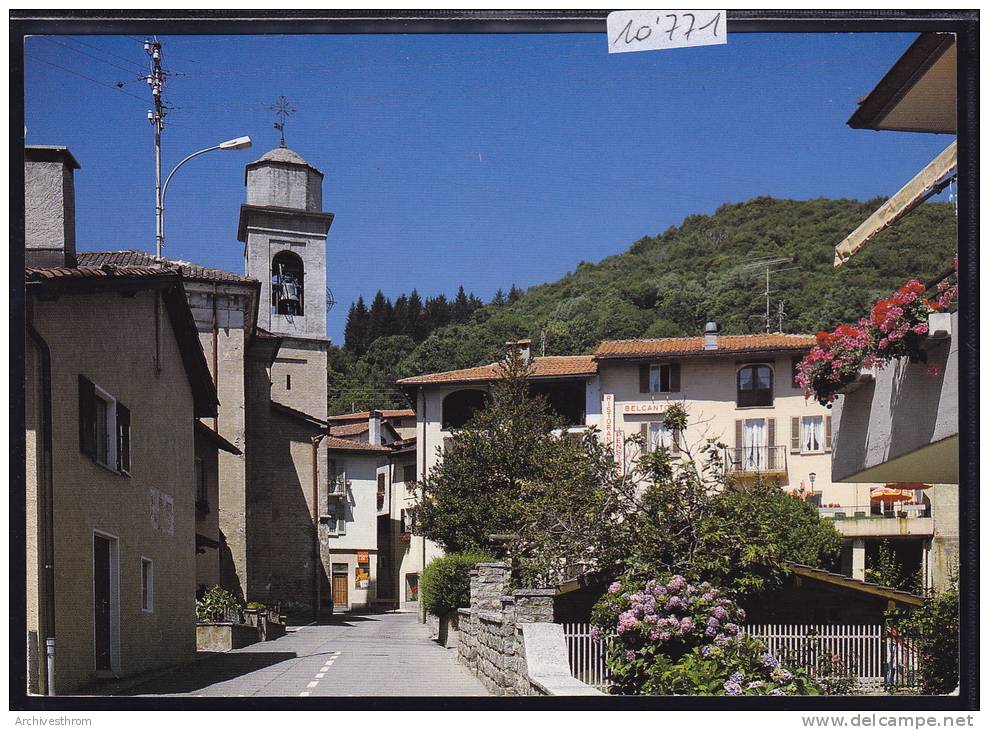 Novaggio (Malcantone) (TI) - Strada, Chiesa E Ristorante Pension Belcanto Ca 1989 ; Form. 10 / 15 (10´771) - Malcantone