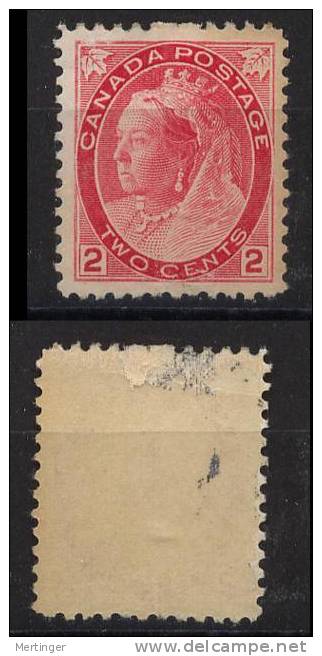 Canada Kanada Mi# 65II A *  Victoria 2c  1898 - Neufs